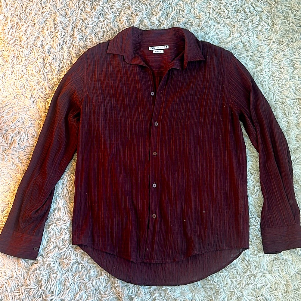 Zara men button up shirt